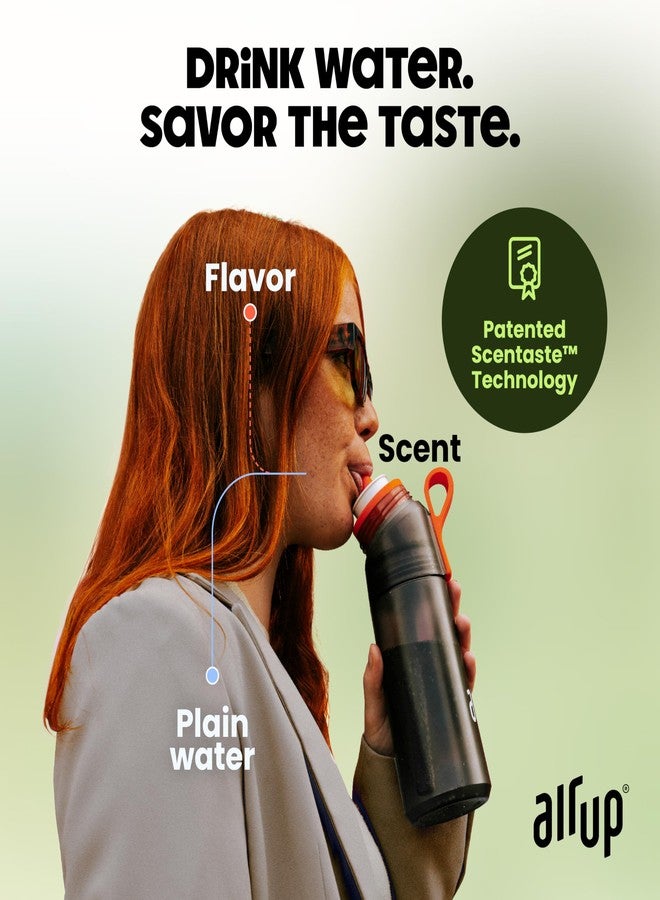 اير اب زجاجة مياه air up® (22 أونصة) خضراء + 5 كبسولات نكهة فييستا | كبسولات نكهة خالية من السكر وزجاجات مياه مع شفاطة | زجاجة مياه بنكهة - Image 2