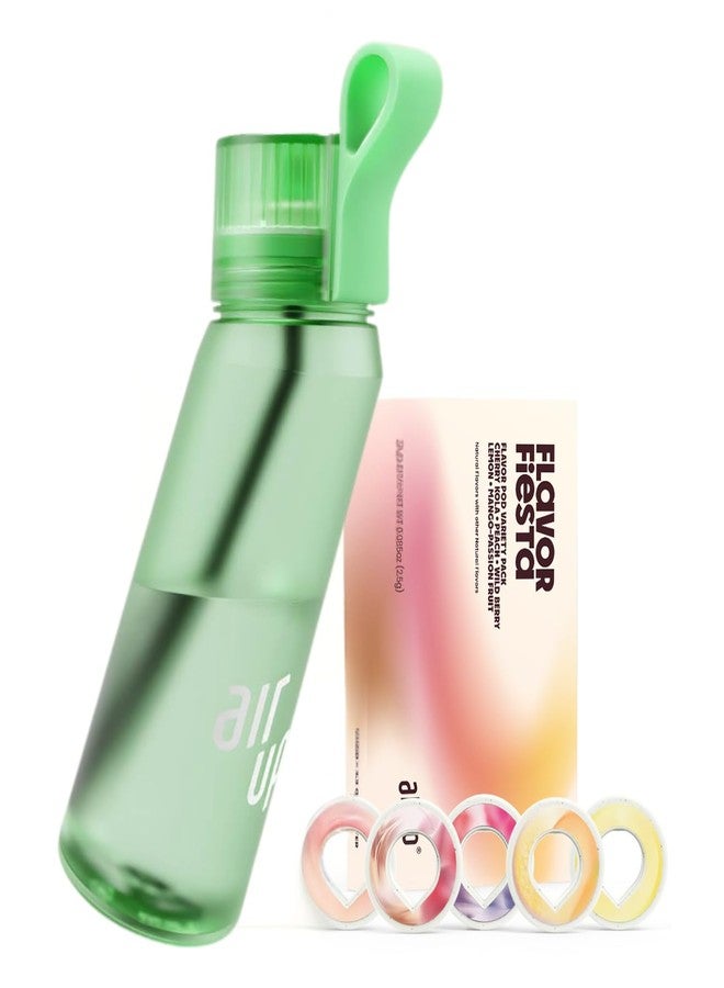 اير اب زجاجة مياه air up® (22 أونصة) خضراء + 5 كبسولات نكهة فييستا | كبسولات نكهة خالية من السكر وزجاجات مياه مع شفاطة | زجاجة مياه بنكهة - Image 1