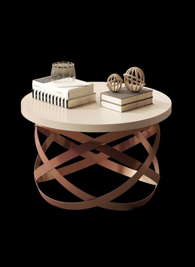 JB  MOVEIS Center Coffee Table off white/Gold 61.2x30 cm  - Image 2