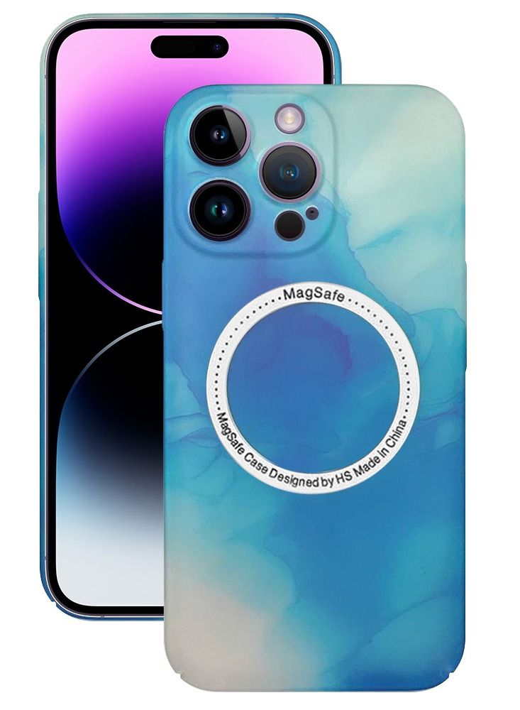 JOWAY Magsafe iPhone Case Compatible for iPhone 14 Pro Magnetic Case Multi color Case with Shock Absorption Anti Scratch Blue - Image 1