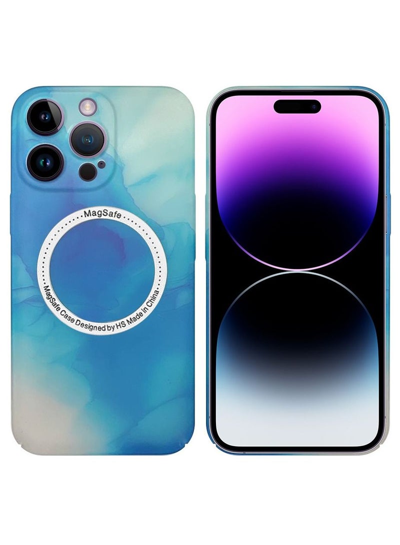 JOWAY Magsafe iPhone Case Compatible for iPhone 14 Pro Magnetic Case Multi color Case with Shock Absorption Anti Scratch Blue - Image 2