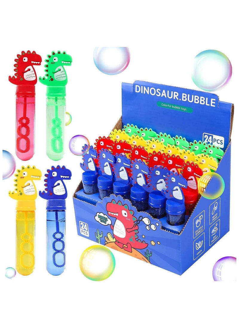 INFLUX 24-Pack Dinosaur Bubble Toys – Fun Party Favors for Kids, Christmas and Birthday Gifts, Outdoor Sports Toys with Bubble Liquid – Perfect Return Gifts, Giveaways, and Kids Activities for Parties  - Image 1