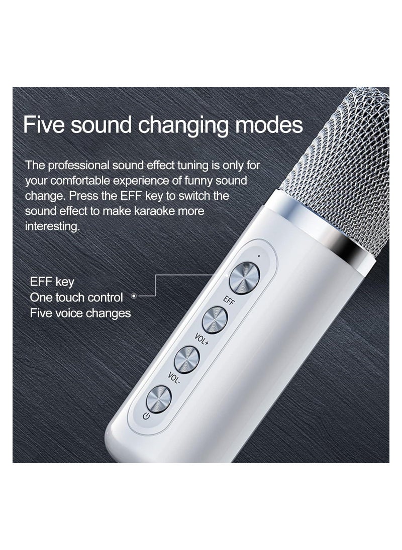 YS Set Bluetooth Speaker with Microphone 5.0 USB Charging Wireless Speakers with Bluetooth Surround Sound Portable Speaker for Smart TV Microphone with Speaker for Singing Red - Image 3