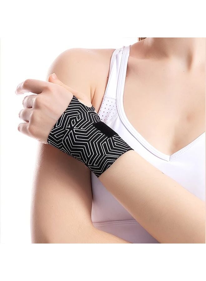 Hexagon Style Grey Adjustable Wrist Compression Band Brace For Sports And Daily Use - Image 4