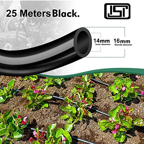 Pinolex® Drip Irrigation 16mm Diameter Main Supply Line Pipe Roll Black Watering Hose Self-dispensing Blank Distribution Garden Plants Emitter Tubing (25 Meters) - Image 2