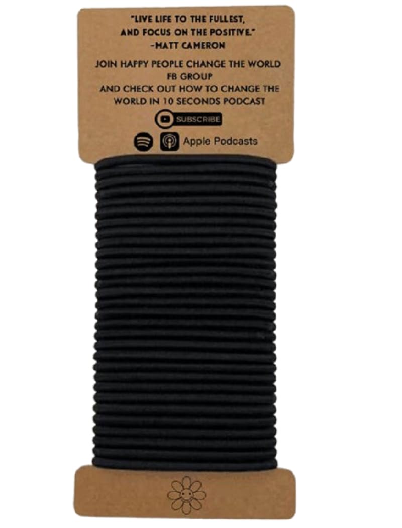 Generic 30pcs Elastic Hair Bands Ties ecofriendly biodegradable organic cotton hair ties For girls Black 