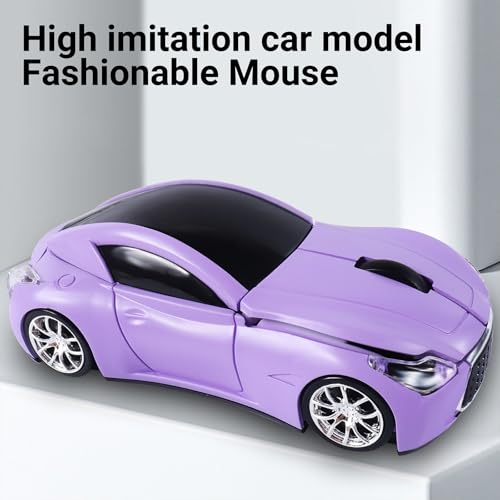 elec Space Car Mouse, Wireless Mouse (Purple) - Image 4
