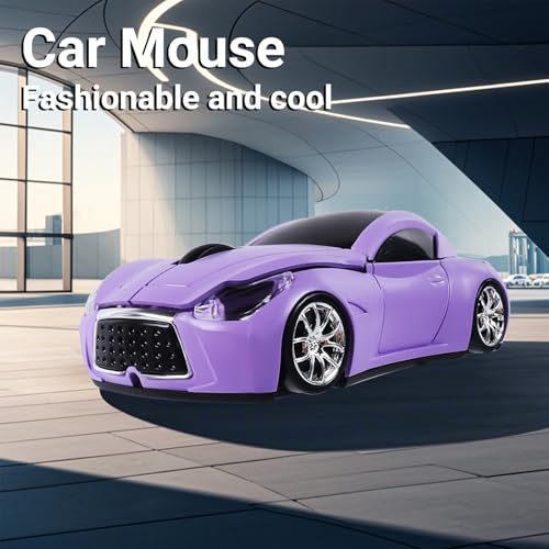 elec Space Car Mouse, Wireless Mouse (Purple) - Image 2