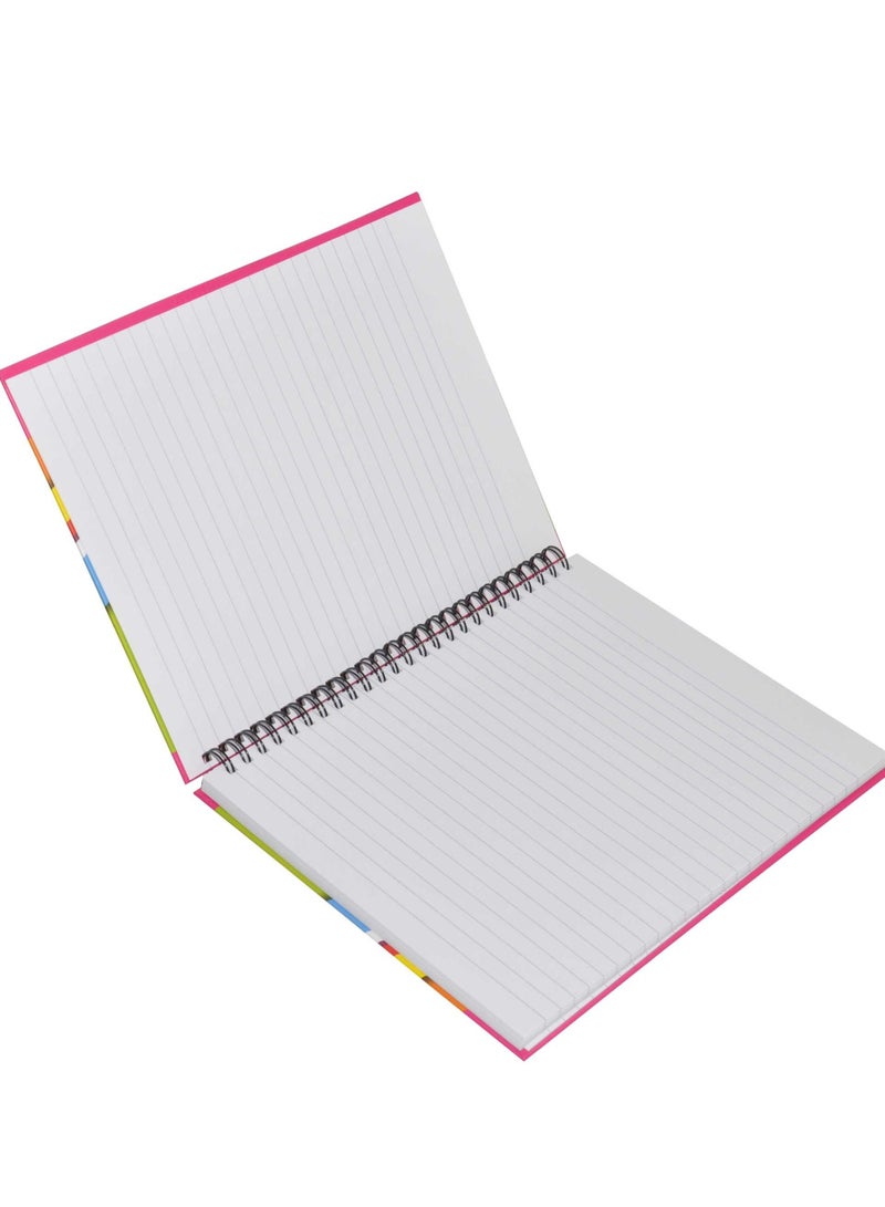 FIS مجموعة من 5 دفاتر ملاحظات بتصميم حلزوني بغلاف صلب من FIS LIGHT، سطر واحد، 9 × 7 بوصات (22.86 × 20.32 سم)، 100 ورقة - LINBS971001404 - Image 3