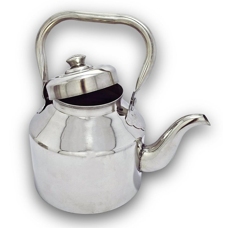 Premium Stainless Steel Stovetop Tea Kettle Tea Pot 1 Litre Perfect for Tea and Coffee Maker Dishwasher Safe Mirror Finish  - Image 2