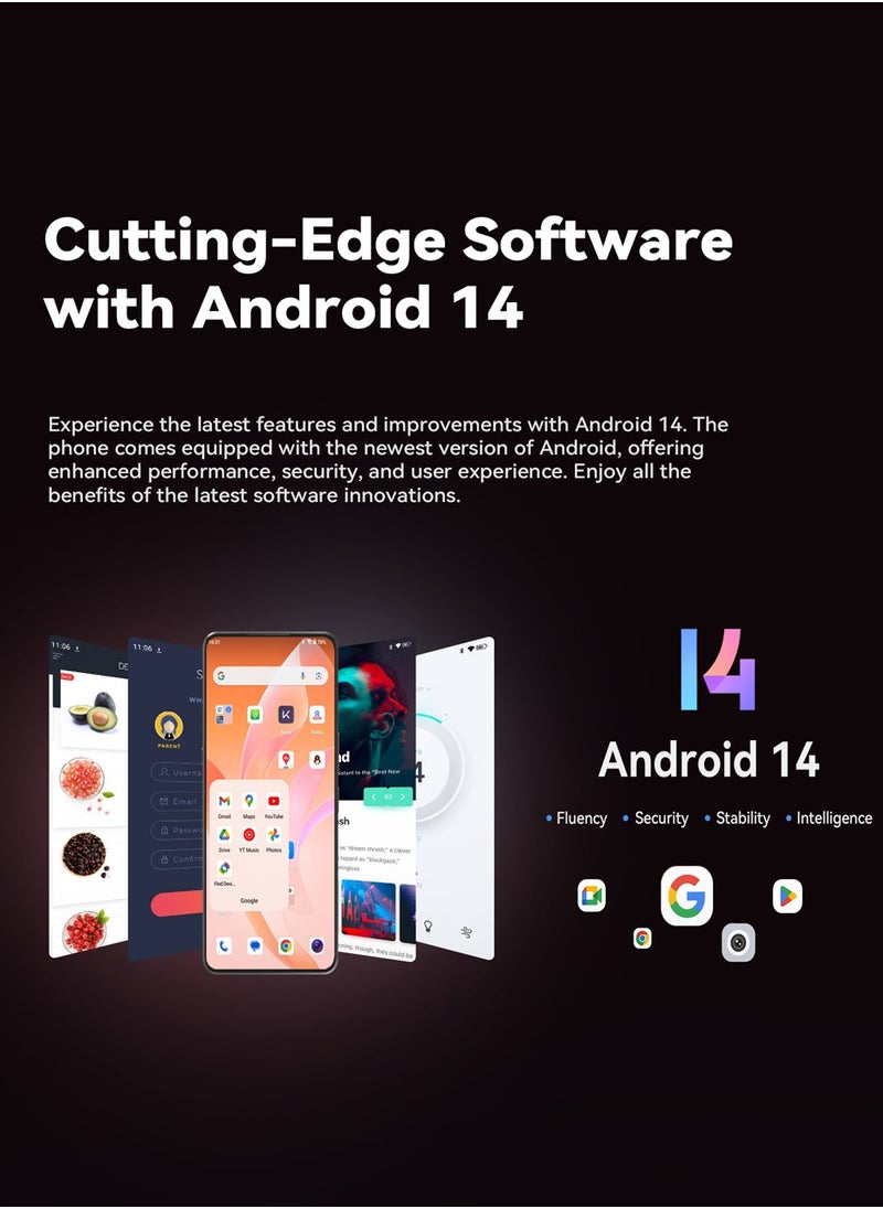 Cubot - MAX 5 Smart Phone 6.95-Inch FHD+ Display 5G Android 14 Octa-Core Processor Game Mobile Phone 12GB RAM 256GB ROM 5100mAh Battery 100MP+32MP Camera Wi-Fi 6 Dual SIM NFC TECH Black - Image 1