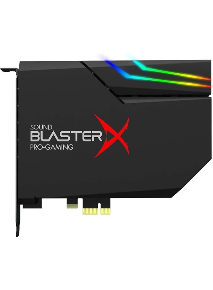 CREATIVE Sound Blaster PCIe Gaming Sound Card and DAC with Dolby Digital and DTS, Xamp Discrete Headphone Bi-amp, Up to 122dB SNR, RGB Lighting System, SB1740, Black - Image 1