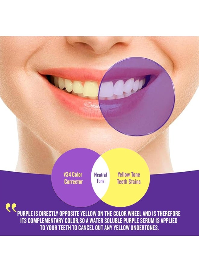 PUREXA V34 Purple Whitening Toothpaste with Bamboo Brush | Purple Serum 30 ml Colour Corrector Oral Care Combo | Enamel-Safe Whitening Support for Men & Women - Image 3