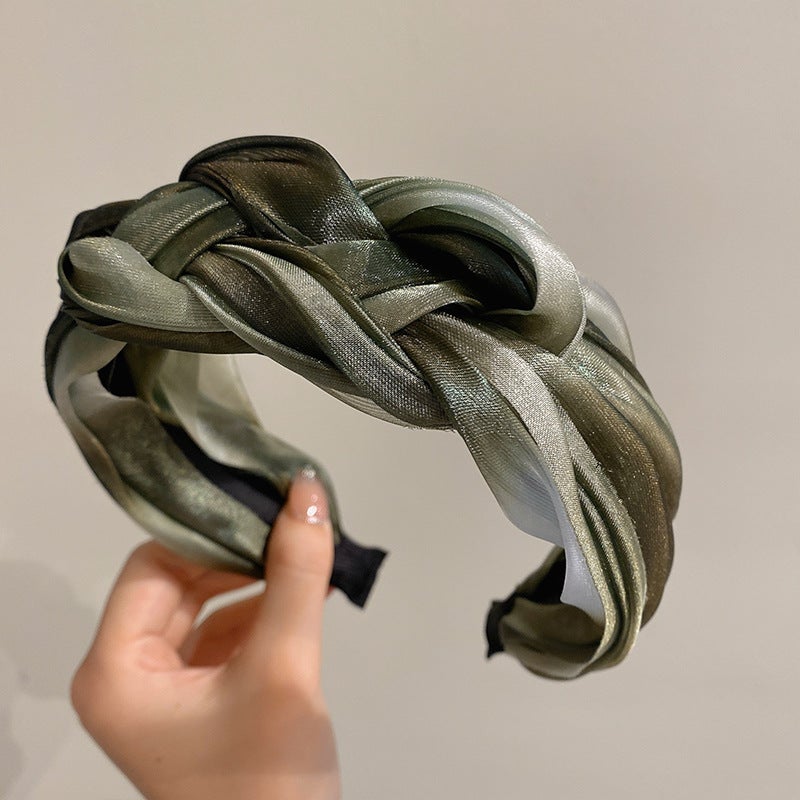 Generic Fashionable Wide Headband 1# Dream Ocean Green