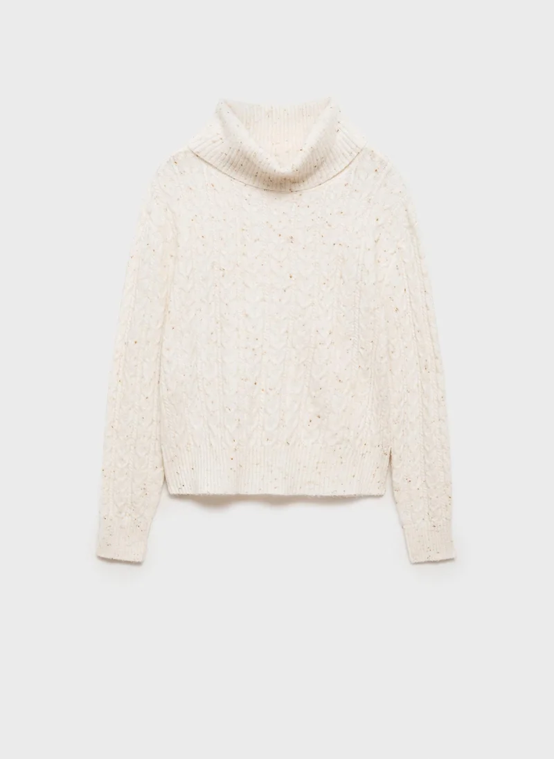 مانجو Twisted Turtleneck Sweater