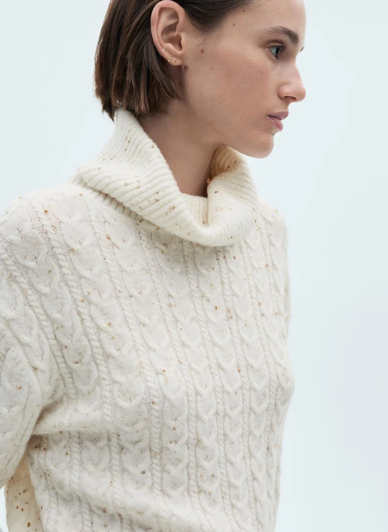 مانجو Twisted Turtleneck Sweater