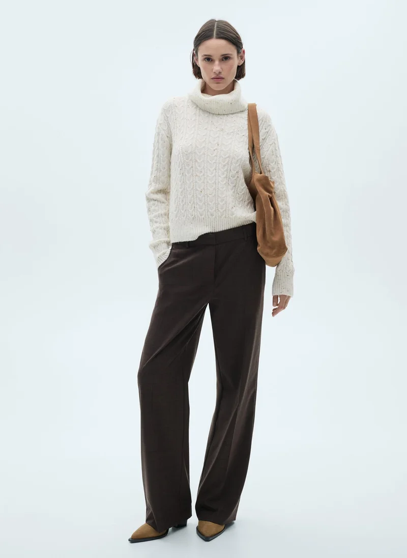 مانجو Twisted Turtleneck Sweater