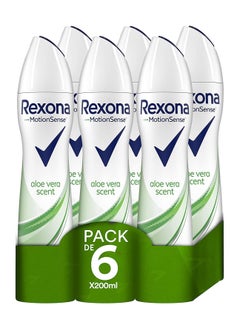 Rexona Rexona Aloe Vera Antiperspirant Deodorant Spray for Women 200 ml - Pack of 6  - Image 1