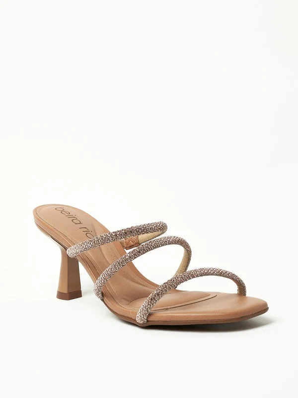 بيرا ريو صنادل بكعب عريض للنساء - صنادل أنيقة بكعب عالٍ للنساء للارتداء اليومي