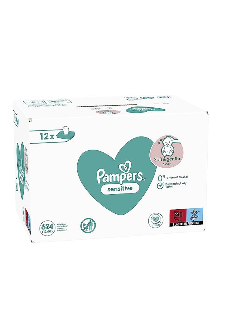 Pampers Sensitive Baby (12 x 52) Wipes (Germany) - Image 2
