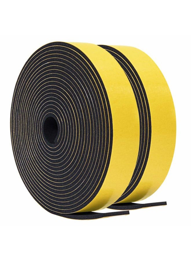 TORRAMI Door Seal 1 inch W x 1/8 inch T x 16.5 Ft Length, Foam Soundproofing Insulation Weather Stripping Gasket (Total 33 Ft Length, 2 Rolls of 16.5 Ft Each) - Image 1