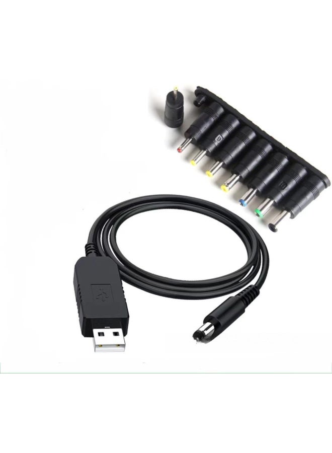 Desk Lamp Charger Cable Round Head Eight-in-one Luna Universal Usb To Dc3.5mm5.5 Power Data Cable Dc5v - Image 3