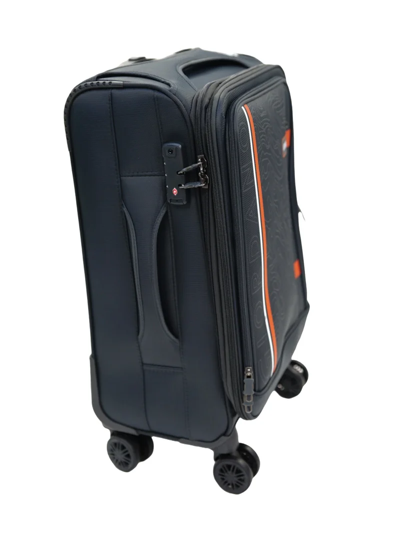 GIORDANO GIORDANO Jodo Series Carry-on Small Cabin Suitcase Grey, Soft Nylon Lightweight Durable Expandable 4 Wheels Luggage Trolley Bag 20" With Secure TSA Combination Lock.