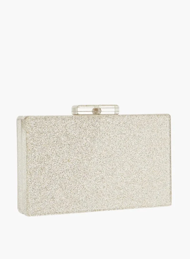 سيليست Women Embellished Clutch with Detachable Chain Strap and Clasp Closure