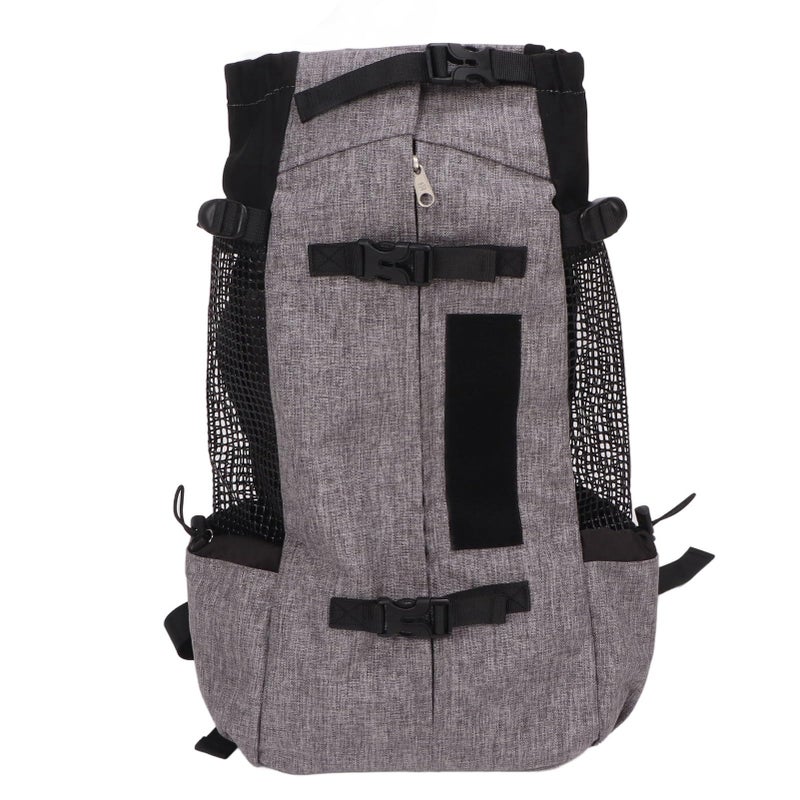 Portable Pet Carrier Backpack For Cats And Small Dogs With Breathable Mesh Grey - Image 2