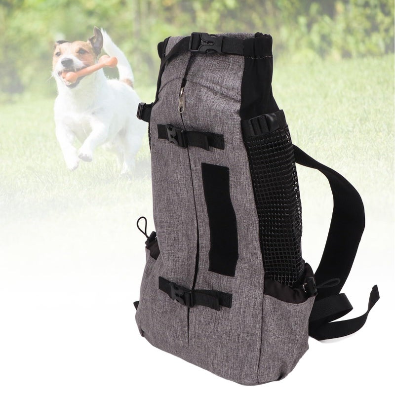Portable Pet Carrier Backpack For Cats And Small Dogs With Breathable Mesh Grey - Image 4