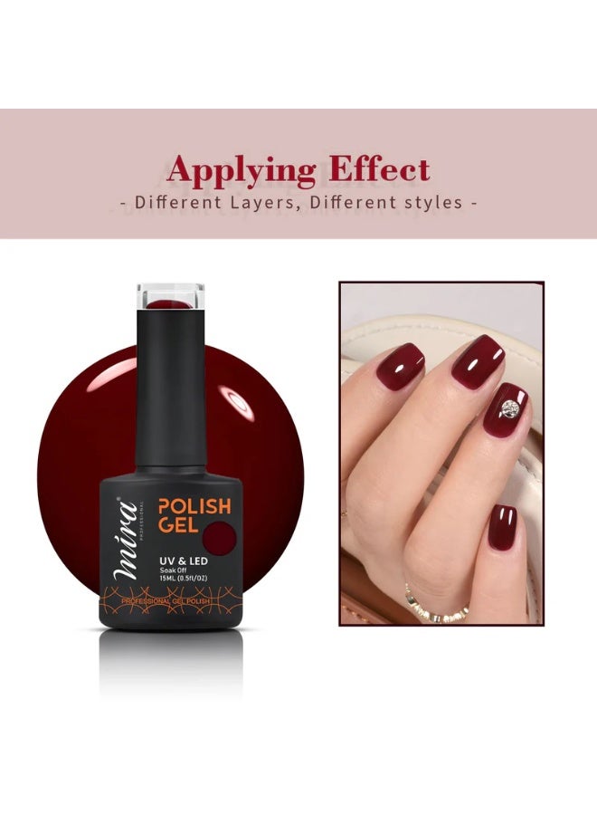 Mira ميرا طلاء أظافر جل احترافي 15 مل #055 صالون محترف ومنزل - Image 4