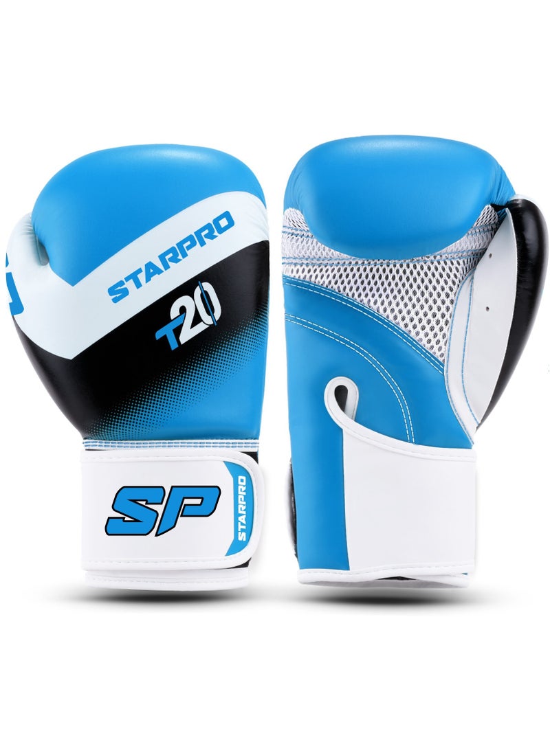 Starpro - Junior T-20 Boxing Gloves | Blue Pink And White | For Youth Training And Sparring In Boxing Kickboxing Fitness And Boxercise | Kids 4Oz 6Oz - Image 1