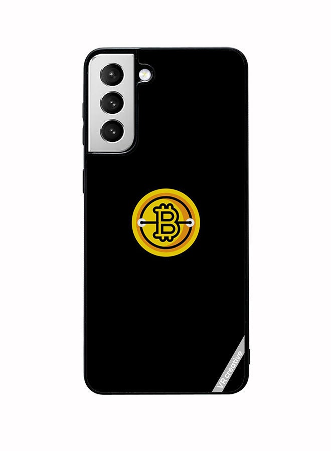 VR CREATIVE Protective Case Cover For Samsung Galaxy S22 Plus 5G Bitcoin Design Multicolour - Image 1