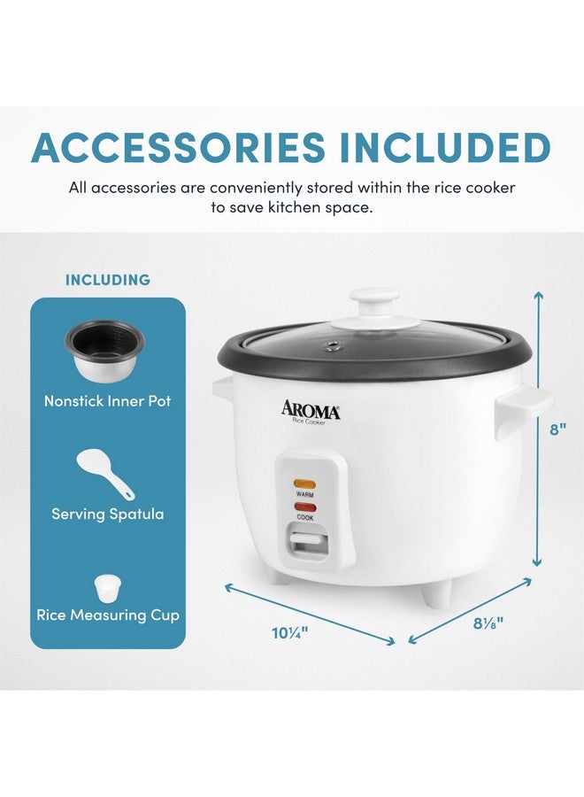 Aroma Aroma Housewares Aroma 6-cup (cooked) 1.5 Qt. One Touch Rice Cooker, White (ARC-363NG), 6 cup cooked/ 3 cup uncook/ 1.5 Qt.  - Image 4