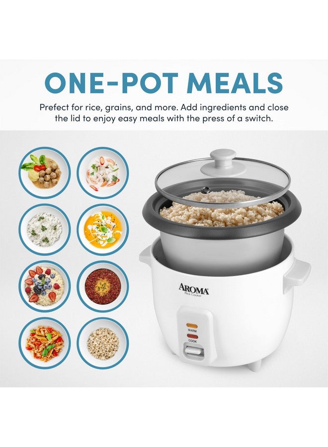 Aroma Aroma Housewares Aroma 6-cup (cooked) 1.5 Qt. One Touch Rice Cooker, White (ARC-363NG), 6 cup cooked/ 3 cup uncook/ 1.5 Qt.  - Image 2