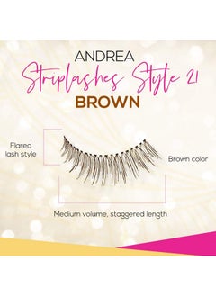 Andrea False Lashes Style 21Brown 4 Pairs  - Image 3