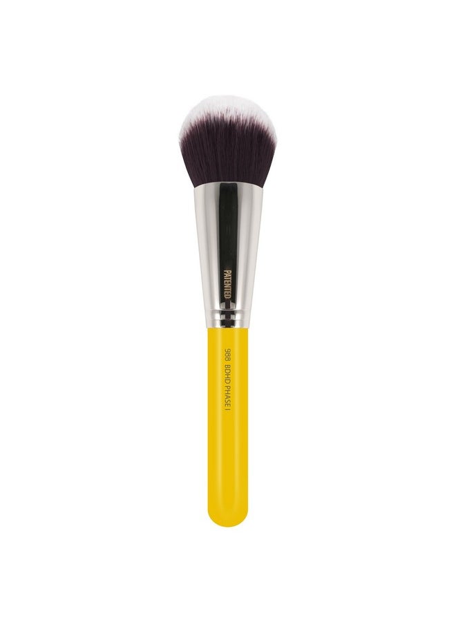 Bdellium Tools - Professional Makeup Brush Studio Series 988 Bdhd Phase I Large Face Foundation/Powder With Soft Synthetic Fibers For Application & Blending (Yellow 1Pc) - Image 1