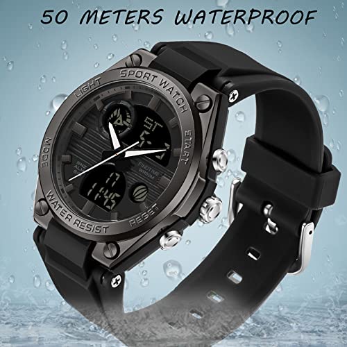 findtime Womens Digital Watch Sport Waterproof Watch Analog Military Tactical Watches LED Backlight Alarm Stopwatch Wrist Watches - Image 4