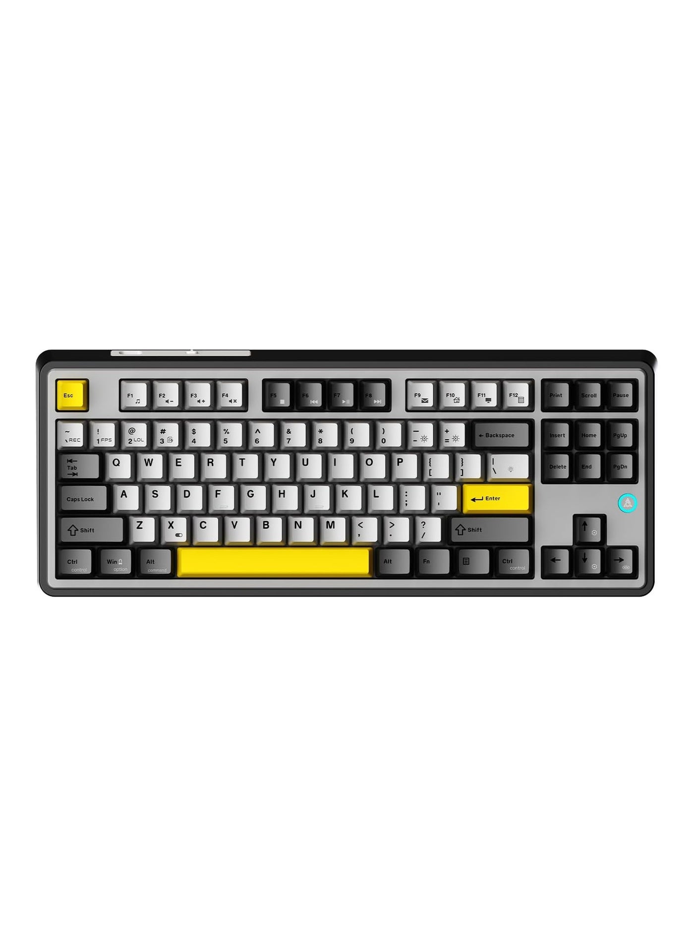AK870 Gaming Keyboard,TKL Hot Swap Gasket Mount Mechanical Keyboard, 4000mAh Bluetooth/ 2.4G/ Type-C RGB Custom Keyboard, South Facing LED for Windows Mac, Flying Fish Switch
