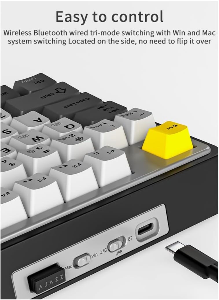 Ajazz - Ajazz AK870 Gaming Keyboard,Rapid Trigger Keyboard Mechanical Magnetic Switch Keyboard,RGB Hot-swappable Gaming Keyboard ,Flying Fish Switch - Image 1