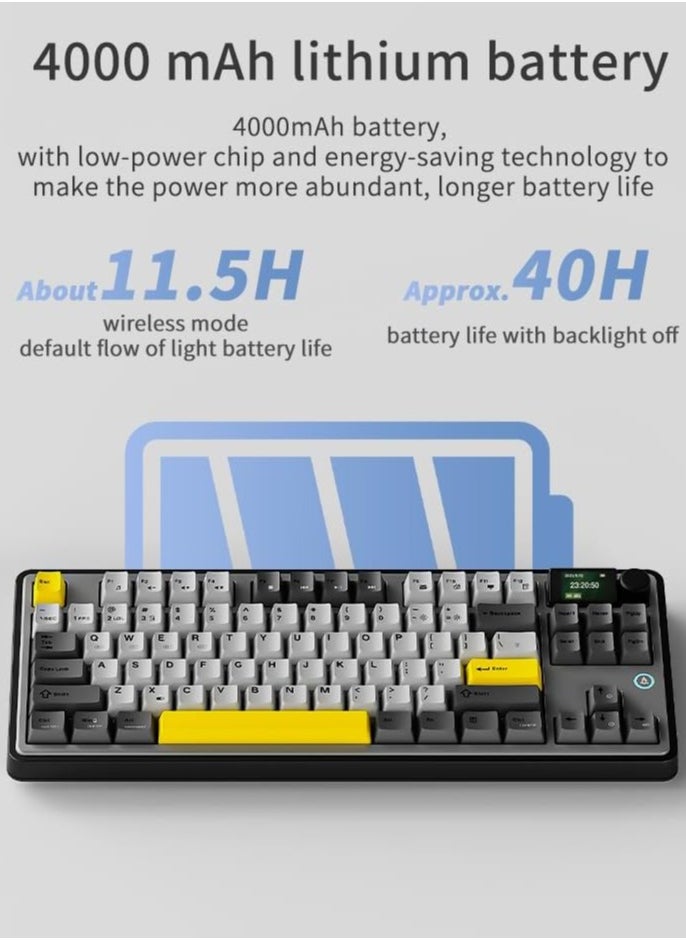 Ajazz - Ajazz AK870 Gaming Keyboard,Rapid Trigger Keyboard Mechanical Magnetic Switch Keyboard,RGB Hot-swappable Gaming Keyboard ,Flying Fish Switch - Image 1
