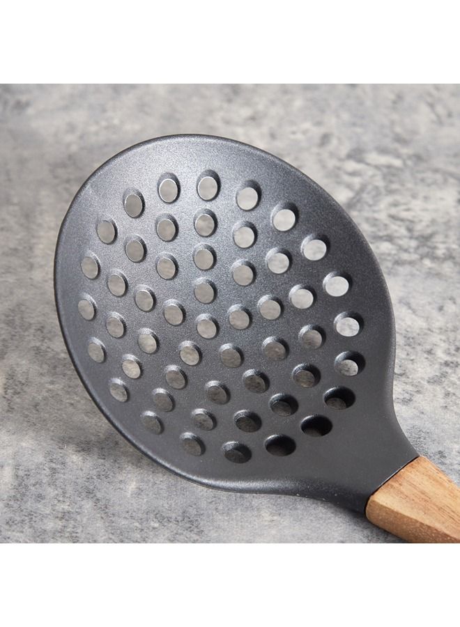 FACKELMANN مغرفة نايلون صلبة بمقبض خشبي 32 × 7.5 سم - Image 2