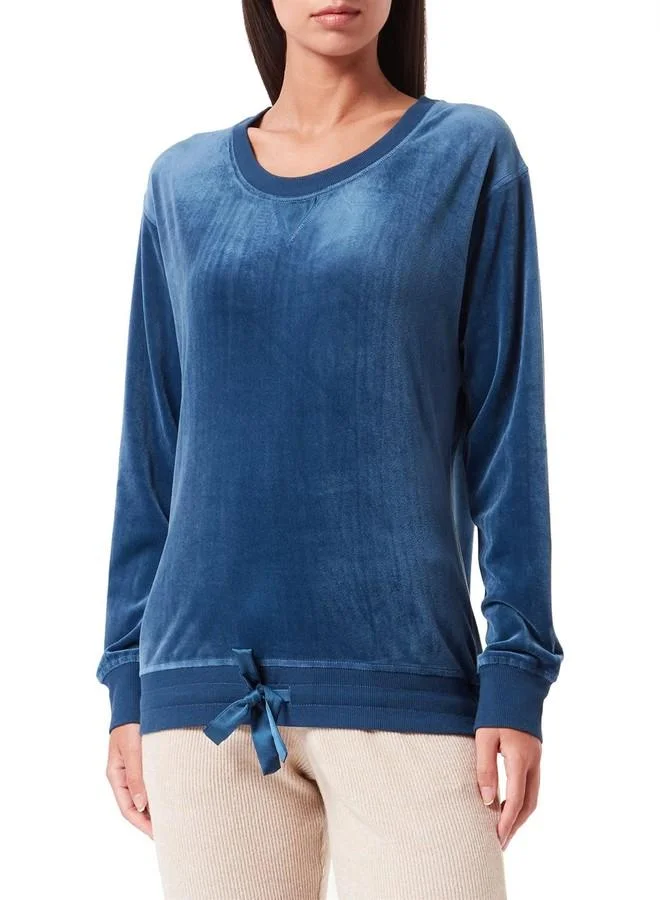 Triumph Triumph International Women's Polyester Casual Pajama Top (10213406_Blue_XL)