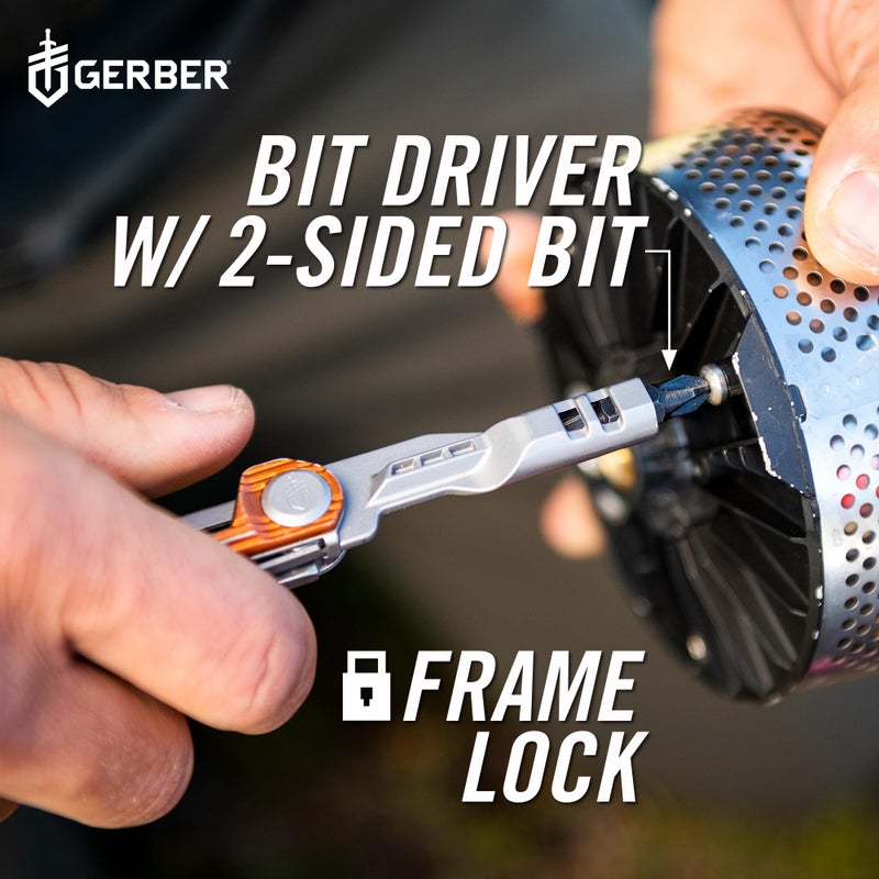 Gerber Gear Armbar Slim Drive Pocket Knife EDC Multitool with Screwdriver, Bottle Opener, Onyx - Image 4