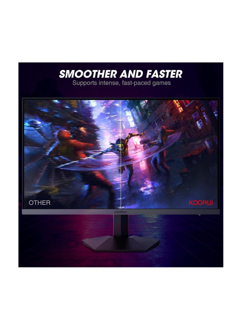 KOORUI Monitor Gaming, 24 Inch Computer Screen HDMI, 165Hz, 1080p, 1ms, IPS, FreeSync, Compatible G-sync, Tilt Adjustable, Eye Care, VESA Wall Mountable (FHD 1920x1080, DisplayPort) Black - Image 5