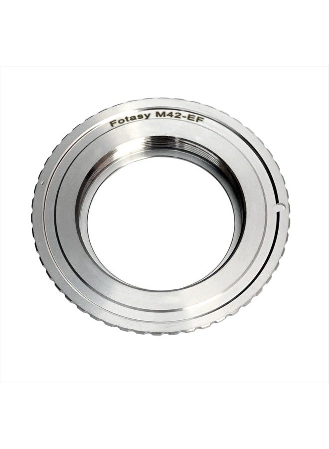 Fotasy Copper M42 Lens to Cannon EF Adapter, 42mm Screw Mount Lens to EFs, Infinity Focus, Compatible with Canon DSLR 6D 5D Mark IV III II 1Ds 1D 7D II 90D 80D 77D 70D 60D 50D 1300D 1200D 1100D 760D - Image 1