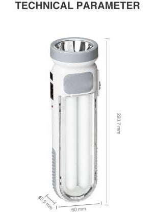 Care4 Care 4 7102B 6Watt Emergency Light with Torch White  - Image 2