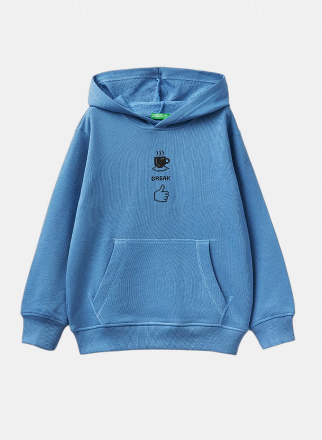 Benetton Boys Printed Hoodie - Image 1