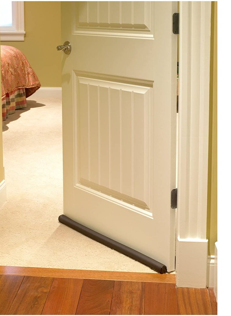 AS SEEN ON TV - Twin Draft Door Guard Noise Sound Light Blocker for Doors and Windows Brown 3Pc - Image 1