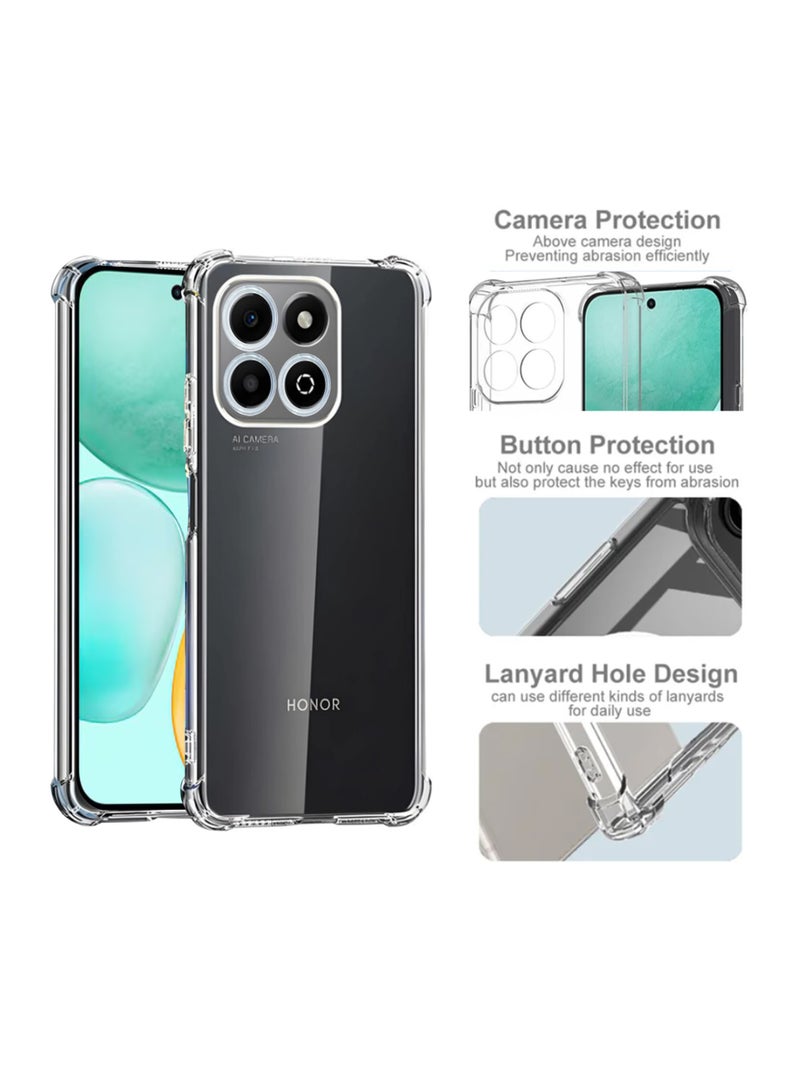 GMATE Honor X6c - Ultra Clear Flexible Shockproof Silicone  Back Cover With Raised Edge Bumps Protection - Transparent - Image 2